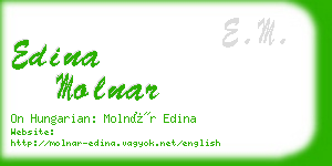 edina molnar business card